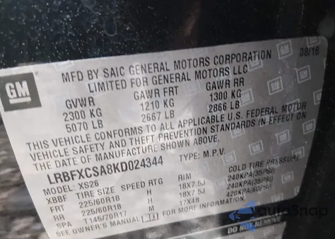 2019 Buick Envision Fwd Essence z USA, uszkodzony, nr VIN LRBFXCSA8KD024344